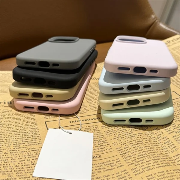 Matte Neon Color Liquid Silicone Cases For iPhone 16 15 14Pro 13 15 Pro Max Luxury Shockproof Soft Back Cover for iPhone 16 - Image 5