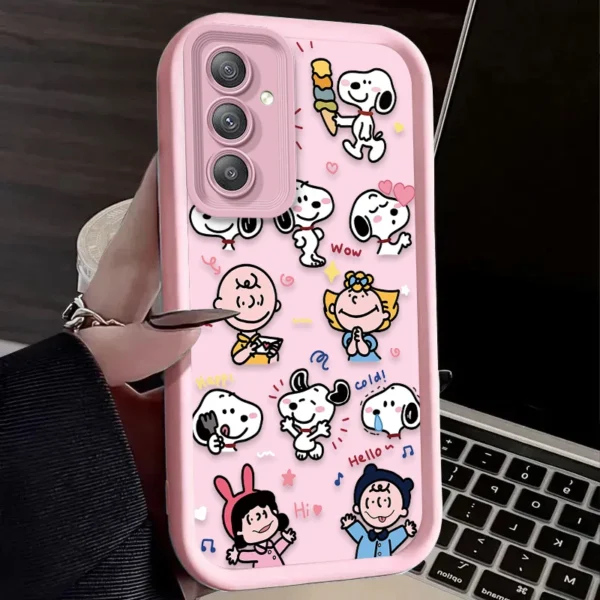 Lovely S-Snoopy Flower Case For Samsung Galaxy S25 S24 Ultra S23 S22 Plus S21 FE A36 A56 A26 A16 A06 A15 A25 A35 A55 5G Cover - Image 5