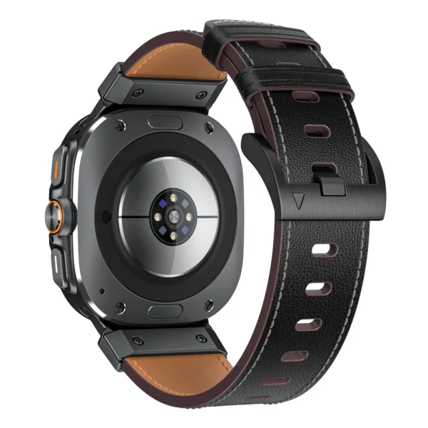 Metal+Leather Strap for Samsung Galaxy Watch Ultra 47mm Stainless Steel Business Bracelet Belt Galaxy Watch 8-7 Ultra 47mm Band - Image 2
