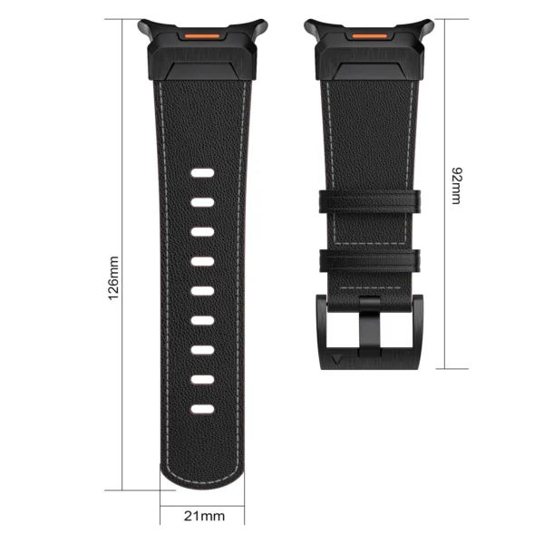Metal+Leather Strap for Samsung Galaxy Watch Ultra 47mm Stainless Steel Business Bracelet Belt Galaxy Watch 8-7 Ultra 47mm Band - Image 3
