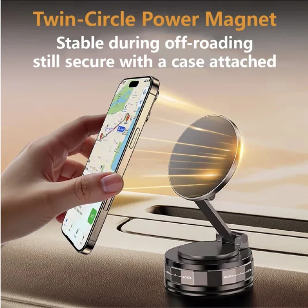 360° Rotatable Magnetic Phone Holder That Won't Fall Off, Bumpy Road Proof Car Mount, Universal Magnetic for Multiple Scenarios - Image 3