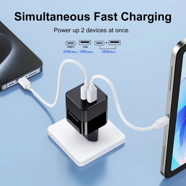 PD25W USB C Mini Korean Charger for iPhone 15 Pro Max USB Type C KR Plug Fast Charger Fast Charging Charger Quick Charger - Image 2