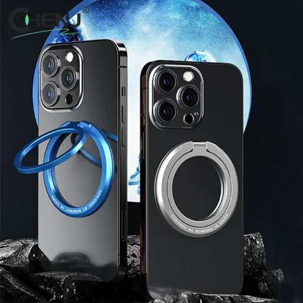 1pcs Metal Rotatable Magnetic Phone Finger Ring Holder For Stand Mount Foldable Ultra Thin Bracket For IPhone 15 14 13 12 Pro - Image 3