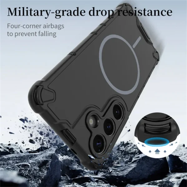 Anti-slip Bumper Armor Magnetic Phone Case For Samsung S24 S25 Plus S23 Ultra A55 A54 A35 A34 A25 A15 A14 A13 For Magsafe Cover - Image 6