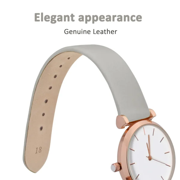 WOCCI Elegant Watch Band Genuine Leather 8mm 10mm 12mm 13mm 14mm 16mm 18mm 20mm 22mm Replacement Strap for Women Ladies Bracelet - Image 4