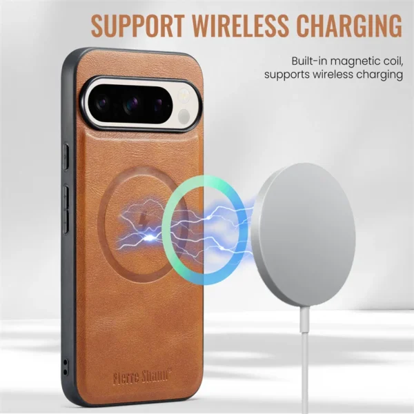 2 In 1 Magsafe Magnetic PU Leather Phone Case for Google Pixel 10 9 9Pro XL 8A 8Pro 8 7 7A 7Pro Wallet Cover Cards Holder Cover - Image 3