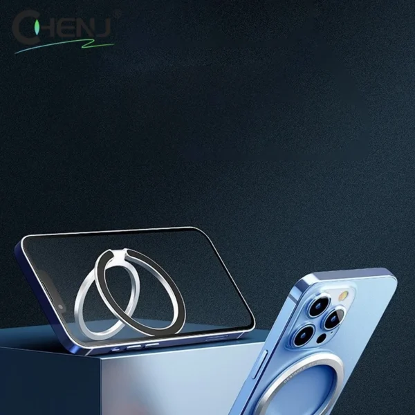 1pcs Metal Rotatable Magnetic Phone Finger Ring Holder For Stand Mount Foldable Ultra Thin Bracket For IPhone 15 14 13 12 Pro - Image 4