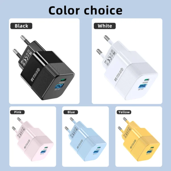 PD25W USB C Mini Korean Charger for iPhone 15 Pro Max USB Type C KR Plug Fast Charger Fast Charging Charger Quick Charger - Image 6