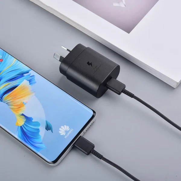 AU Plug Samsung Note 20 10+ S22 S21 S23 S20 Plus FE 25W Charger Super Fast Charge Usb Type C PD PPS Quick Charging 1/2/3 M Cable - Image 5