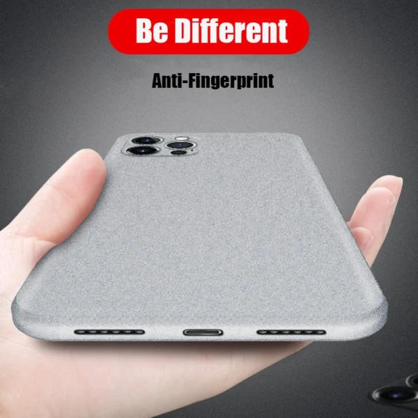 Ultra-Thin Sandstone Matte Case For iPhone 15 14 13 Pro 12 11 Pro Max Mini 16 Plus Slim Soft TPU Shockproof Scrub Back Cover - Image 4