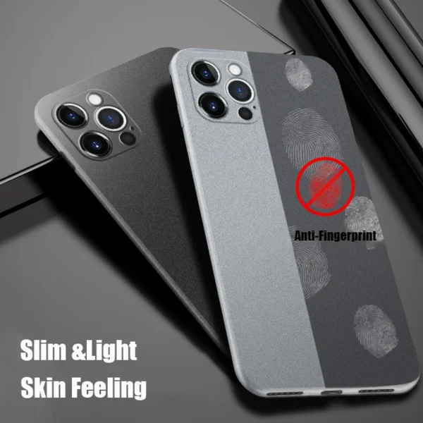 Ultra-Thin Sandstone Matte Case For iPhone 15 14 13 Pro 12 11 Pro Max Mini 16 Plus Slim Soft TPU Shockproof Scrub Back Cover - Image 6