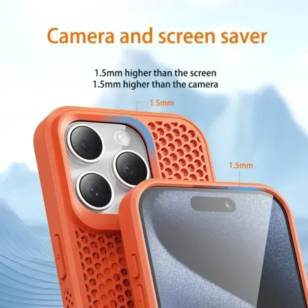 Cooling Heat Dissipation Phone Case For iPhone 17 16 15 14 13 12 11 Pro Max Plus Breathable Hard Back Magnetic Cover For Magsafe - Image 3